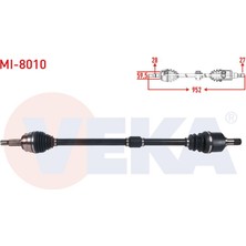 VEKA-MI-8010 - Komple Aks Sag On Uzunluk 952MM Mıtsubıshı Asx 1.6 M-T 2010-