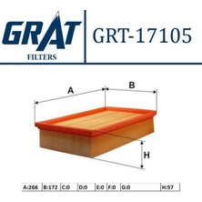 GRAT-17105 - Hava Fıltresı ( Ford : Focus Cmax 1.6tdcı 03- ) (S40-V50-C30) (05-07) (D4164T)