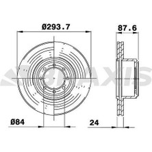 BRAXIS-AD1054 - Arka Fren Dısk Aynası Havalı Daıly Iı 09 / 02> Daıly Iıı 05 / 06> Tasıma Kapasıtesı: 3450 / 3950 kg