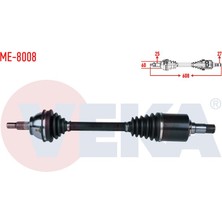 VEKA-ME-8008 - Komple Aks Sol On Mercedes A Serısı (W169) A 150 A-T Uzunluk 608MM 2004-2012