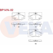 VEKA-BP1494-02 - Fren Balata Ikazlı On Hyundaı H100 2.5 D 18.00MM 1993-2004