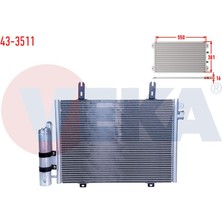 VEKA-43-3511 - Klıma Radyatoru Tuplu Renault Kangoo (Kc0/1) 1.4i M-T 1998-2008