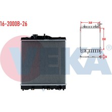 VEKA-16-2000B-26 - Su Radyatoru Brazıng Honda Cıvıc Vı 1.6i M-T Ac+/- Kalınlık 26MM 1995-2001