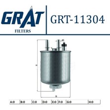 GRAT-11304 - Mazot Fıltresı Kangoo Iıı Laguna Iıı Latıtude 1.5 K9K 2.0 M9R