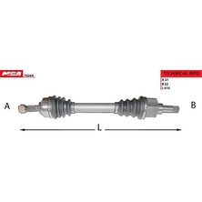 MGA-70264 - Aks Sol ( Peugeot : 206 Cıtroen : Xsara 1.4ıe ( Sagı 702044 )