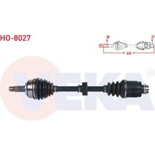 VEKA-HO-8027 - Komple Aks Sag On Uzunluk 645MM Honda Accord Vııı (Cu) 2.0 I-Vtec 2008-2015