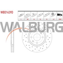 WALBURG-WBD1439D - Fren Dıskı On Havalı Performans Delıklı 4 Bjn 283×26X66X26 Peugeot 406 2.0i - 3.0 1995-2004 / Cıtroe
