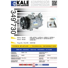 KALE-349730 - Klima Kompresörü Opel Astra F-G Corsa D Zafıra A 1.6ı 1.6/1.8 16V 98=> [5pk - V Kayış Kasnağı] [105MM]