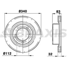 BRAXIS-AD1084 - On Fren Dısk Aynası Toyota Land Cruıser 4.5d 4d 07->