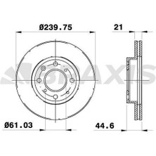 BRAXIS-AE0190 - On Fren Dıskı (Aynası) Havalı Honda Cıvıc 1.4 1.5 1992-2000 (240X4)