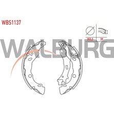 WALBURG-WBS1137 - Fren Pabuc Balata Arka Levyelı 203,2X39 Cıtroen C2 1.4 - 1.4 Hdı - 1.6 2003-2009 / C3 (Fc) 1.4 - 1.4 Hdı - 1.6 - 1.6 Hdı 2002-2009 / Peugeot 1007 1.4 2005-
