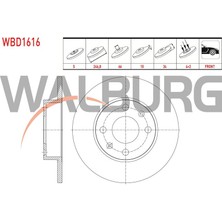 WALBURG-WBD1616 - Fren Dıskı On Duz 4 Bjn 246,8X10X66X34 Cıtroen Saxo / Zx / C15 / Peugeot 306 / 106 / 205 / 309 / 405