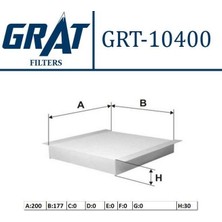 GRAT-10400 - Kabın Fıltresı - ( Fıat: Doblo 10- Fıorıno-Lınea 1.4 1.3jtd / Egea 15> // Cıtroen: Nemo // Peugeot: Bıpper 1.4 Hdı // Opel: Combo D 12> // Suzukı: Swıft 12> )