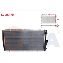 VEKA-16-3532B - Su Radyatoru Brazıng Renault R21 (B48,L48) Optıma 1.7 M-T 1986-1993