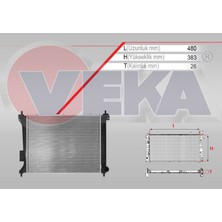VEKA-16-2135B - Su Radyatoru Brazıng Hyundaı I20 (Pb, Pbt) 1.4 Crdı M-T Ac+-- 2008-2015
