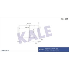 KALE-391000 - Klima Radyatörü Chevrolet Captıva - Opel Antara 2.0cdtı 06=> (At/mt) Kurutucu Ile [brazıng Al/al] [632X398X18]