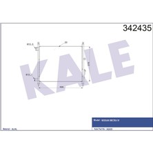 KALE-342435 - Klima Radyatörü Nıssan Mıcra Iv 1.2 10=> (At) Kurutucusuz [brazıng Al/al] [471X378X20]