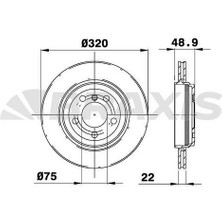 BRAXIS-AE0338 - Fren Dıskı Arka Havalı Bmw E46 99>05