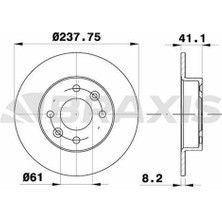 BRAXIS-AE0067 - On Fren Dısk Aynası Twıngo R5 Expres 1.0 / 1.1 / 1.2