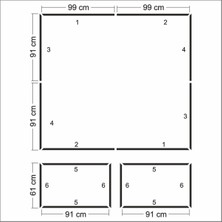Birdeco Home Dekoratif Boyanabilir Montaja Hazır Duvar Çıtası,önceden Kesilmiş Astarlı Kendin Yap Kit (P48)