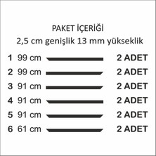 Birdeco Home Dekoratif Boyanabilir Montaja Hazır Duvar Çıtası,önceden Kesilmiş Astarlı Kendin Yap Kit (P48)
