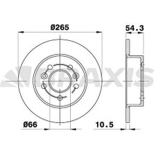 BRAXIS-AE0517 - Arka Fren Dısk Aynası Renault Avantıme Espace 2.0ı