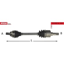 MGA-70955 - Aks Komple Sol Vct ( Ford : Focus Cmax 1.6tdci Otom.şanz 03-)  (36×26×582MM)