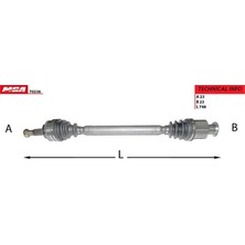 MGA-70236 - Aks Komple Sag Abslı Megane I 1.9 F9Q