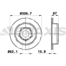 BRAXIS-AE0764 - Arka Fren Dısk Aynası Lexus GS300 LS400 3.0ı 4.0ı