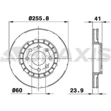 BRAXIS-AE0075 - On Fren Dısk Aynası Astra F Vectra A Vectra B 1.6