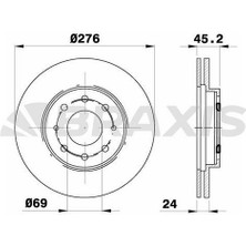BRAXIS-AE0604 - On Fren Dısk Aynası Mıtsubıshı Galant 2.0ı 2.4ı