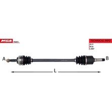 MGA-70251 - Aks Sag Abslı 48D ( Peugeot : 106 Cıtroen : Saxo 1.4 1.5d 1.6 99-- )