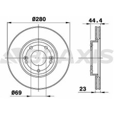 BRAXIS-AE0620 - On Fren Dısk Aynası Hyundaı I30 2011> Kıa Ceed 2015>