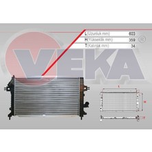 VEKA-16-3253 - Su Radyatoru Mekanık Opel Astra H 1.3 Cdtı M-T Ac+/- 2004-2010