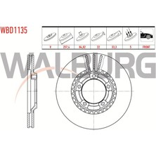 WALBURG-WBD1135 - Fren Dıskı On Havalı 5 Bjn 258,1×22×84,02×33,01 Mıtsubıshı L 300 (P0W,P1W) 2.5 D 1986-2006 / L 200 (K7T,K6T) 2.5 D 1996-2007