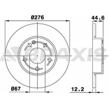 BRAXIS-AE0171 - Fren Dıskı On A-Class W169 04>12