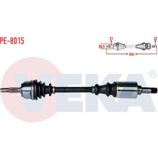 VEKA-PE-8015 - Komple Aks Sol On Peugeot 106 Iı 1.4i Uzunluk 624MM 1996-2002