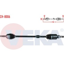 VEKA-CH-8006 - Komple Aks Sag On Chevrolet Cruze (J300) 1.6 A-T Uzunluk 951MM 2009-2014