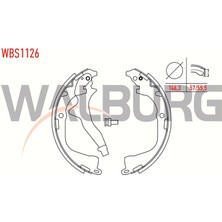 WALBURG-WBS1126 - Fren Pabuc Balata Arka Volkswagen Amarok 2.0 Bıtdı LEVYELI 295×57 mm 2010-/ Volkswagen Amarok 2.0 Tdı- 2010-/ Volkswagen Amarok 2.0 Tsı- 2010-