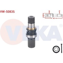 VEKA-VW-5083S - Aks Kafası Sag On Ic Freze Ek Mılı 26×37×50 Uzunluk 145 mm Vw Transporter T6 2.0 Tdı 102PS / 114 Ps 5 Ilerı 2009-