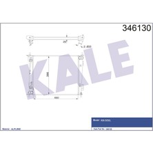 KALE-346130 - Su Radyatörü Kıa Soul 1.6ı 09=> (At) (Ac/nac) [brazıng] [480X398X26]