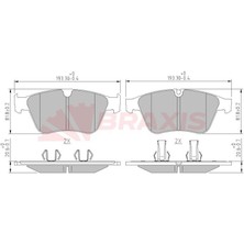 BRAXIS-AA0660 - Fren Balatası On ml 63 Amg 4-Matic 06>11 R 63 Amg 4-Matic 06>10