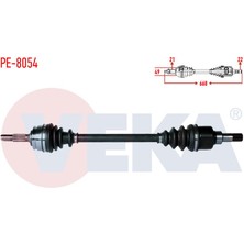 VEKA-PE-8054 - Komple Aks Sol On Peugeot 301 1.2 Vtı M-T Uzunluk 668MM 2012-