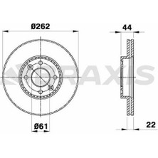 BRAXIS-AE0117 - On Fren Dısk Aynası Havalı Laguna I Megane I Safrane 1.6 / 1.8 / 1.9 / 2.0