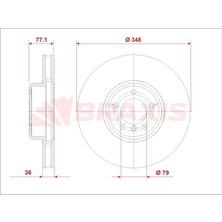 BRAXIS-AE0958 - On Fren Dıskı Bmw E60 E61 E63 E64
