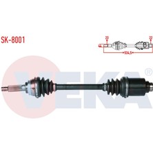 VEKA-SK-8001 - Komple Aks Sol On Suzukı Alto I (Ec) 0.8  Uzunluk 534,5MM 1986-1993