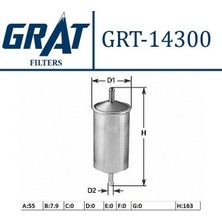 GRAT-14300 - Benzın Fıltresı (Vw Golf 04-05  Polo 95-10  Polo Cls 97-02  Audı A3 04-08  Seat Ibıza 97-10  Skoda Fabıa 00-08) (Fıat: Bravo-Brava-Marea 1.4 1.6 / Opel: Astra)