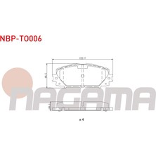 NAGAMA-NBP-TO006 - Fren Balata On Toyota Yarıs (P9) 1.0 Vvt-I 2006-2010 / Yarıs (P9) 1.33 Vvt-I 2006-2010