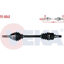 VEKA-FD-8040 - Komple Aks Sol On Ford Focus I (Daw,dbw) 1.4i 16V Uzunluk 633 mm 1998-2004