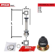 MGA-70427 - Aks Kafası Ic Sag-(Vw: Transporter T5 2,5 Tdı Axd Axe)
